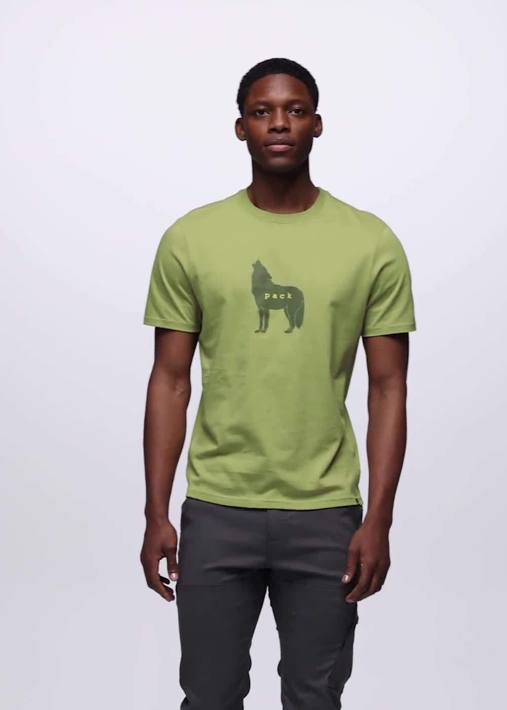 Wolf Pack Journeyman Short Sleeve Graphic Tee, Color: Olympia