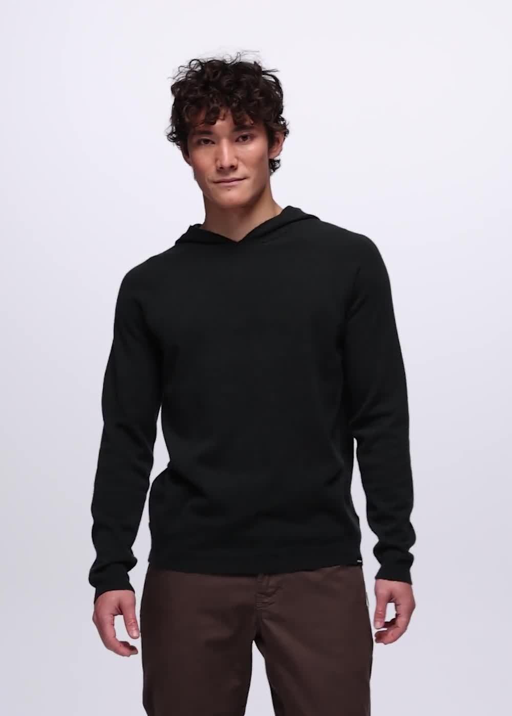 Three Falls Hooded Sweater, Color: Black