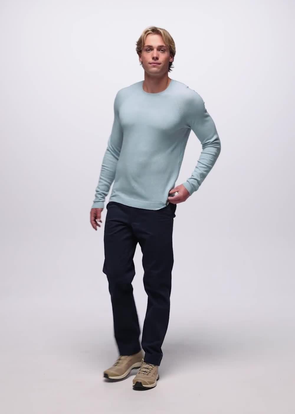 Three Falls Crew Sweater, Color: Glacier Skies