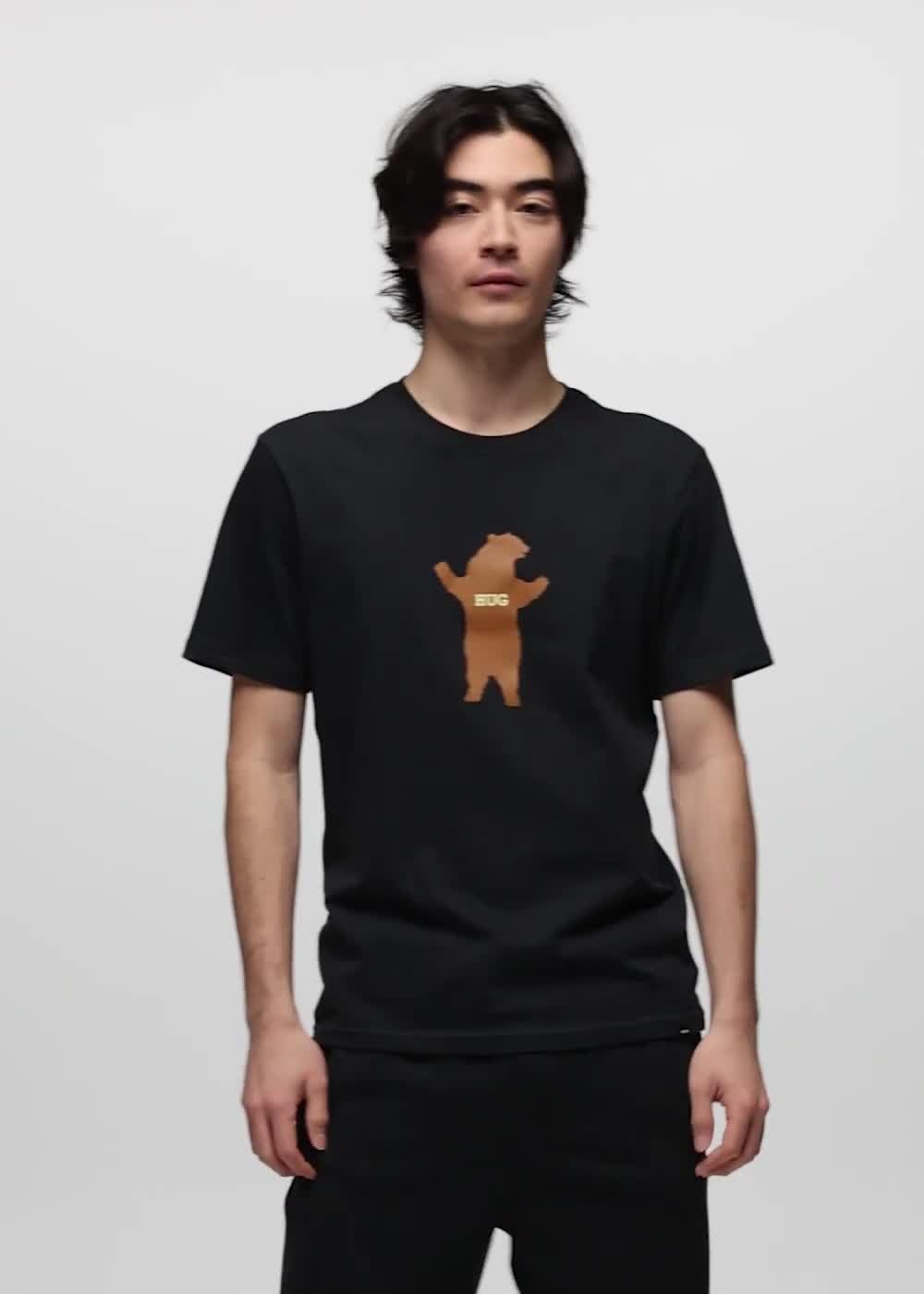 Bear Squeeze Journeyman Short Sleeve Graphic Tee, Color: Black