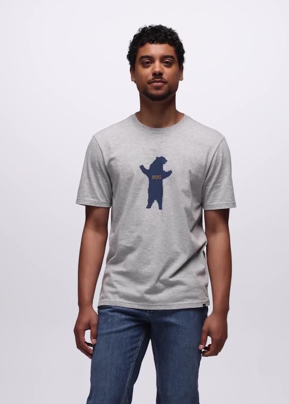 Bear Squeeze Journeyman Short Sleeve Graphic Tee, Color: Heather Grey